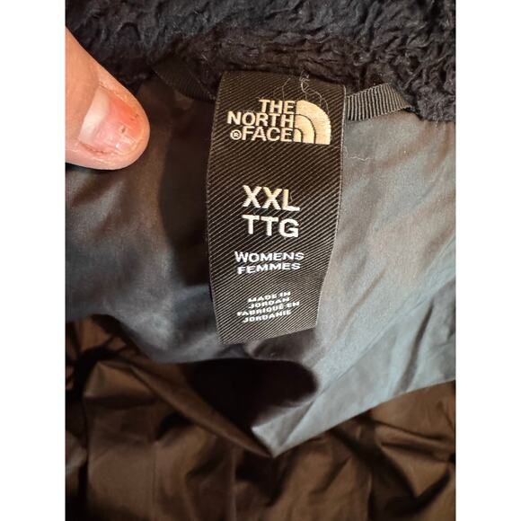 TNF north face black osito hooded jacket/coat parka long plus xxl - Picture 12 of 13